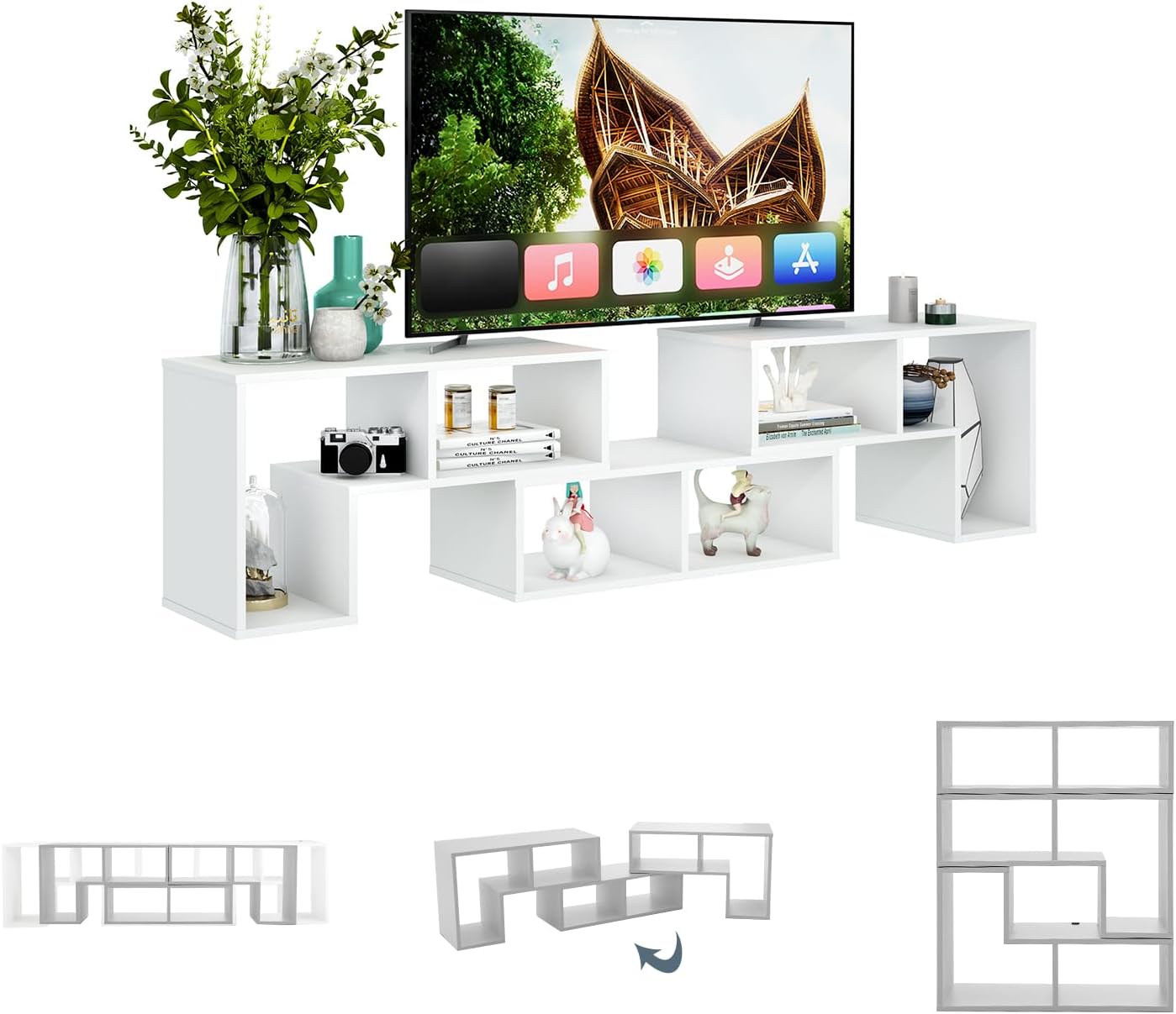 Mobiletto TV IKEA LACK - 90x26cm, Bianco, Per TV Fino A 30kg, Con Ripiano