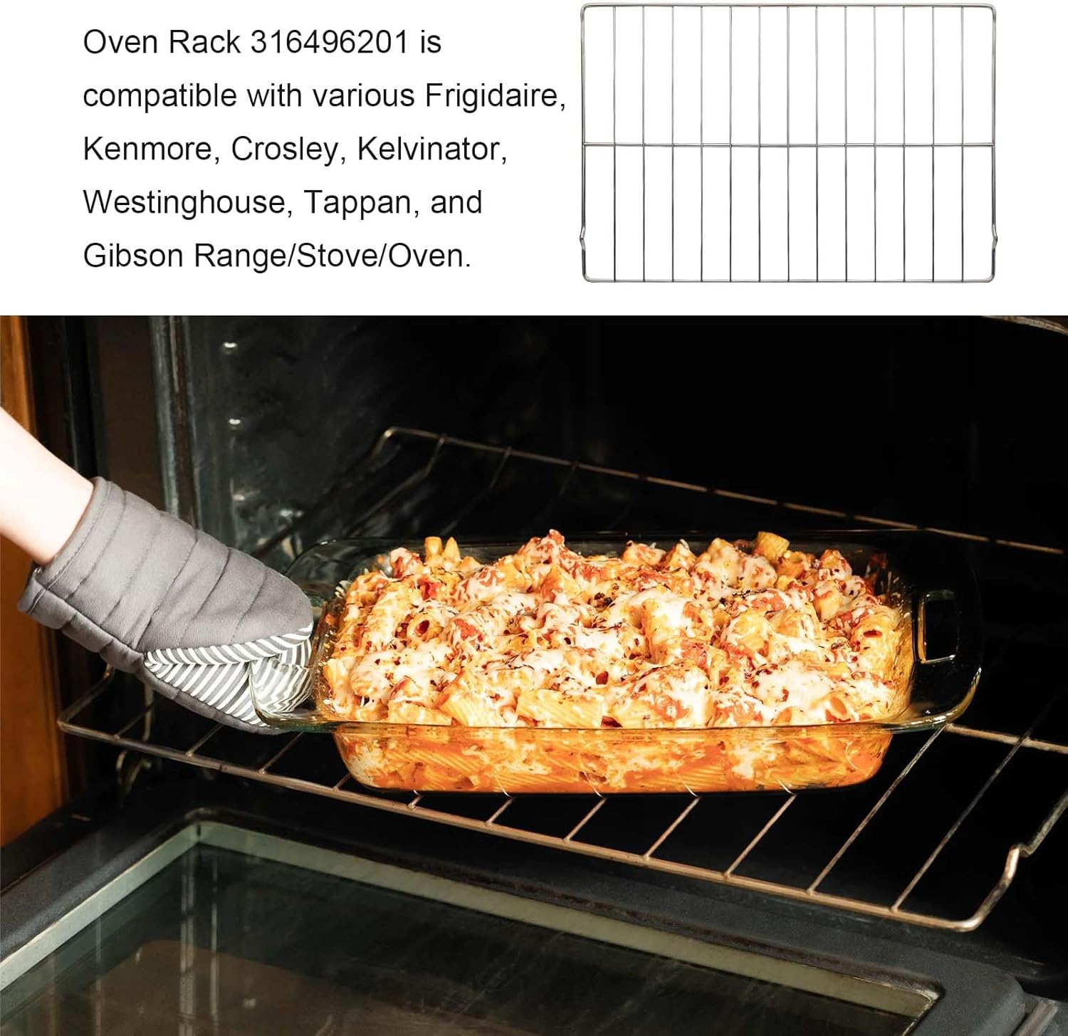 Upgraded 316496201 Oven Rack 24-3/16 x 16 Inches Oven Rack Replace AP4040129, 316496207, 316404501 Compatible with GE Range Oven Stove (2 Pack)