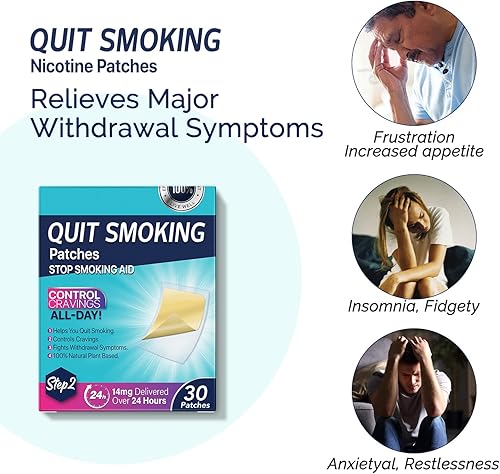 Miniatura 14 de Parches para dejar de fumar Paso 1 Parche para dejar de fumar, 30 parches para dejar de fumar que funcionan con 2 semanas, parche antitabaco 21 mg
