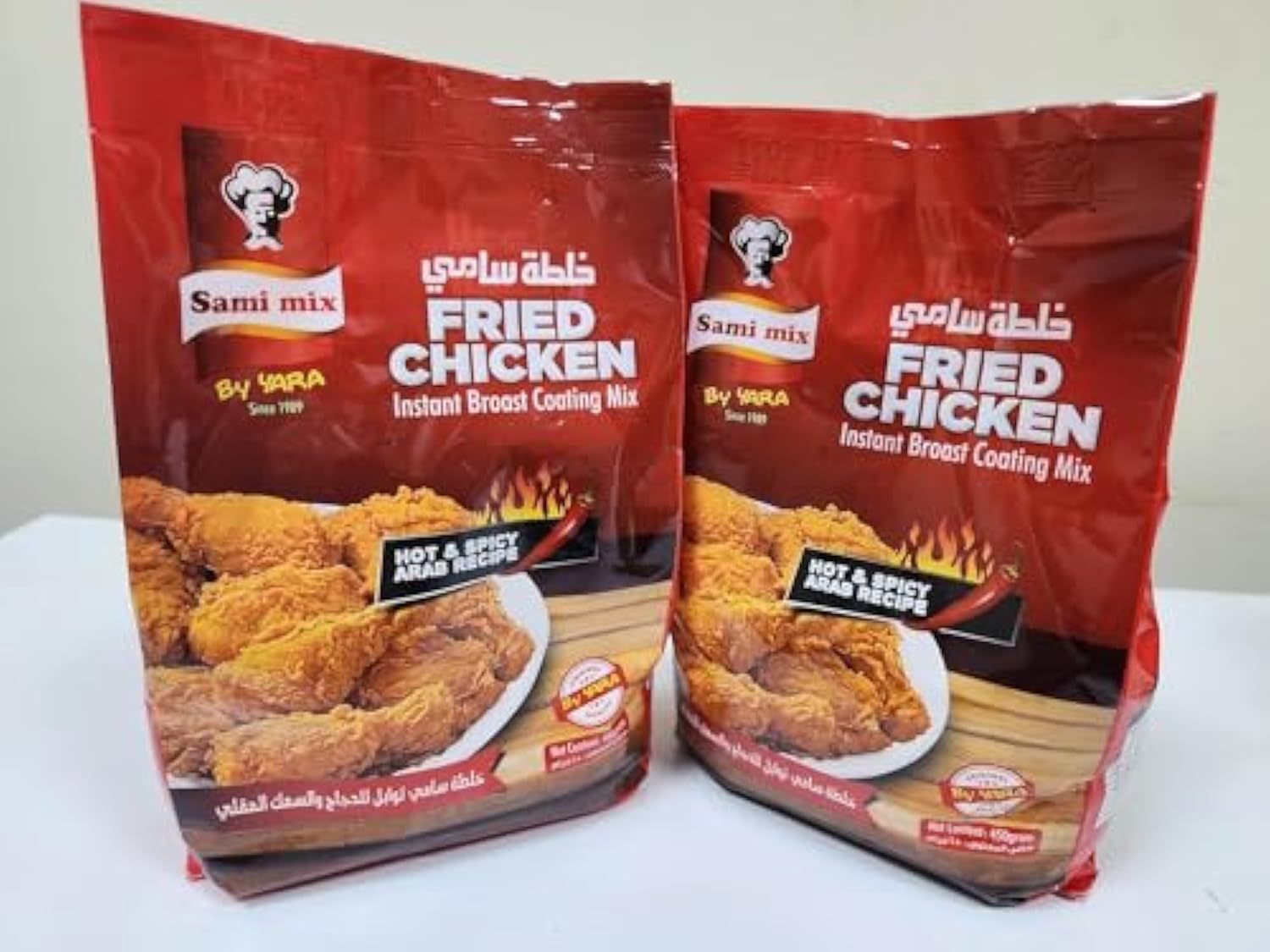 Sami Mix - Red - Chicken broast Hot & Spicy Recipe Mix - 2pc Value Pack (2X450gm) (Original with New Pack)