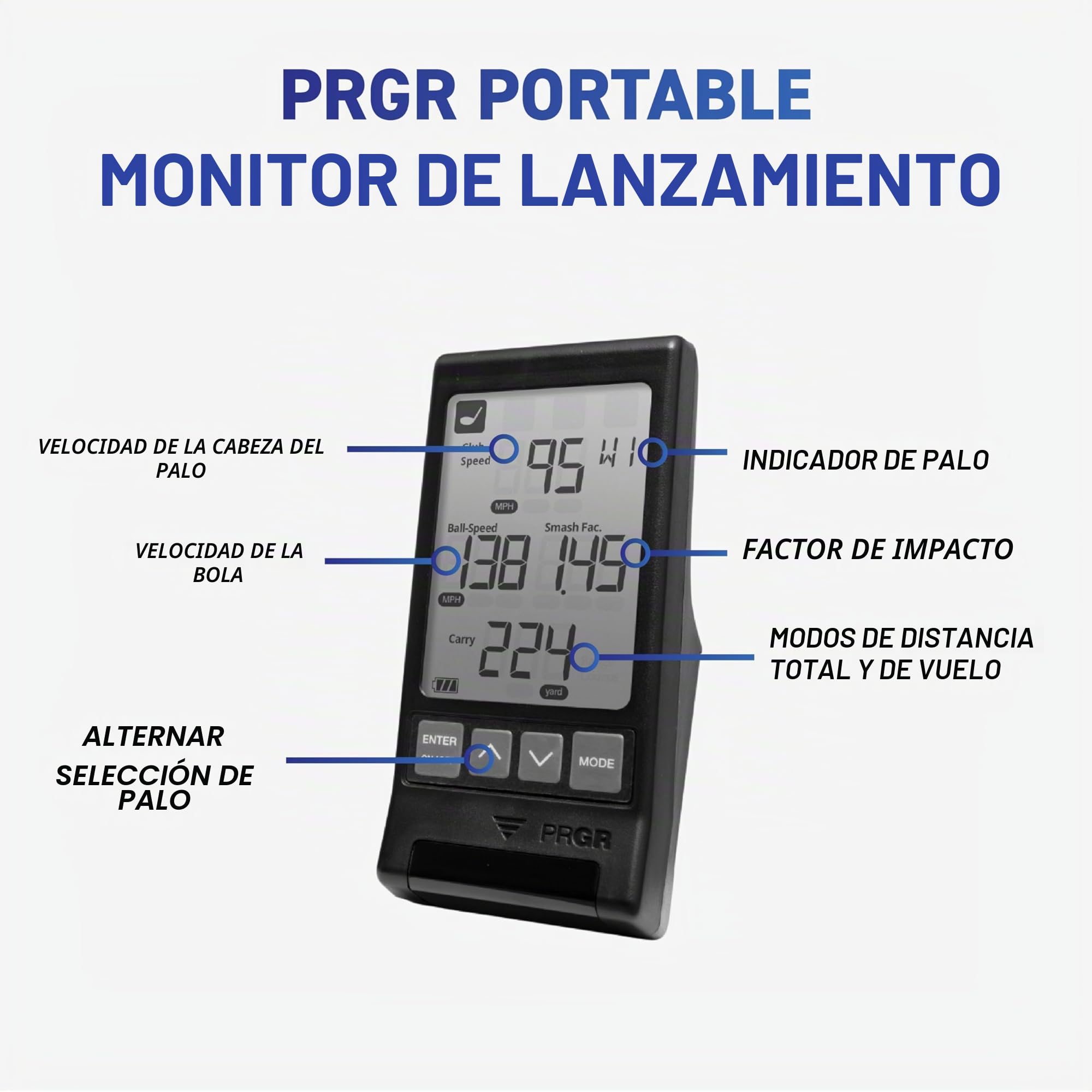 PRGR Monitor Portátil de Lanzamiento de Golf