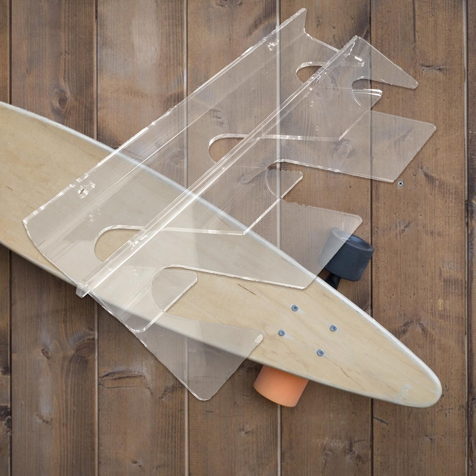 VICASKY Support Mural en Acrylique à 3 Couches pour Snowboard et Skateboard, Étagère Résistante pour Rangement Rapide à Domicile Clubs