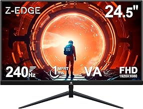 Sponsored You’re seeing this ad based on the product’s relevance to your search query.Learn more about this advertisement Z-Edge 240Hz 25 Inch (24.5 Inch) Gaming Monitor 1ms MPRT 1080P Full HD 16:9 VA Panel, 350cd/m² Brightness, FreeSync, HDMI2.0 & DisplayPort1.4, VESA Compatible, Black