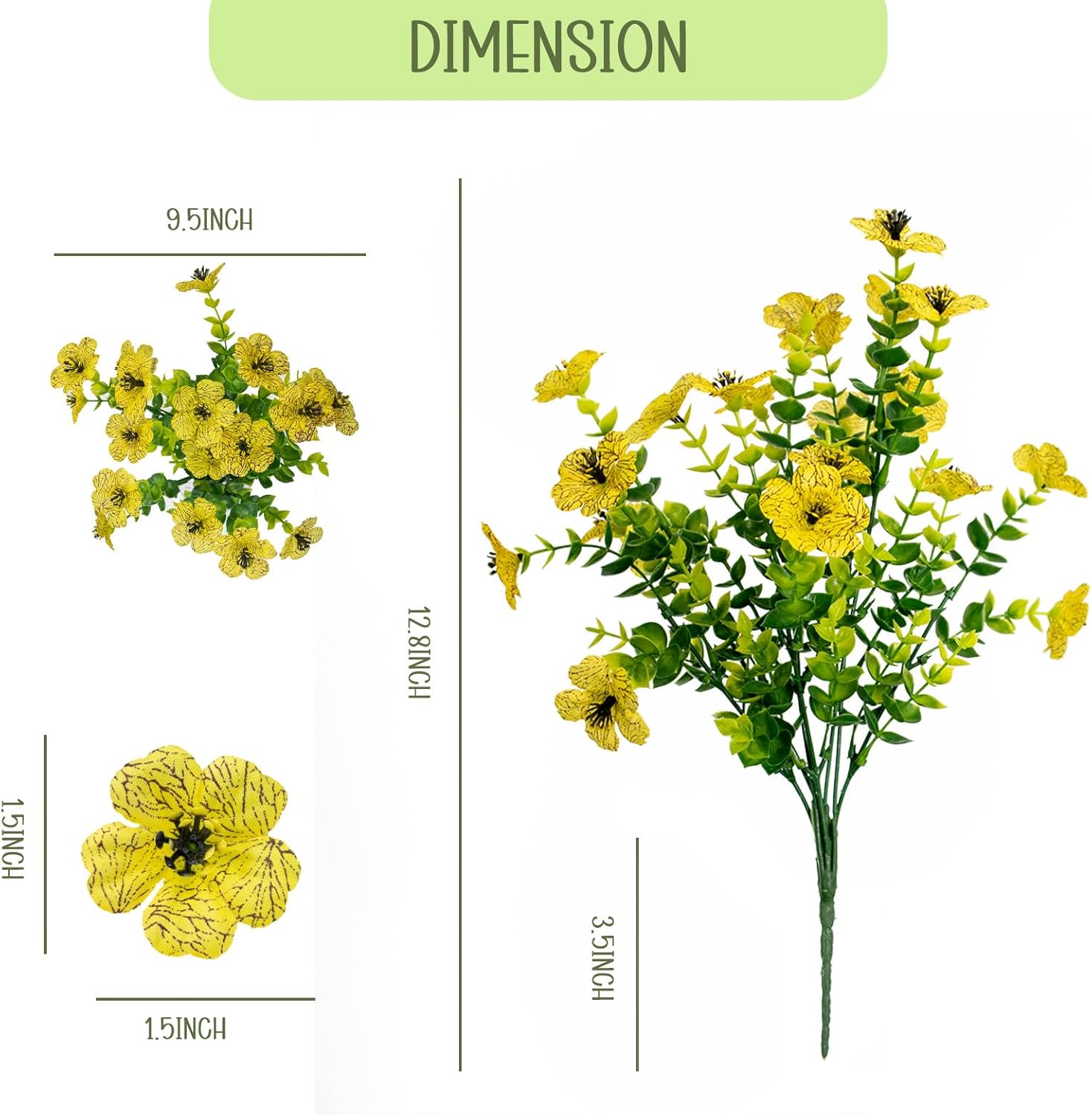 Artificial Flowers for Outdoors, 10 Bundles UV Resistant Artificial Outdoor Flowers, Not-Fading Silk Faux Flowers for Outdoor Planters for Spring Summer Home Garden Porch Decor, Mixedcolor - Image 2