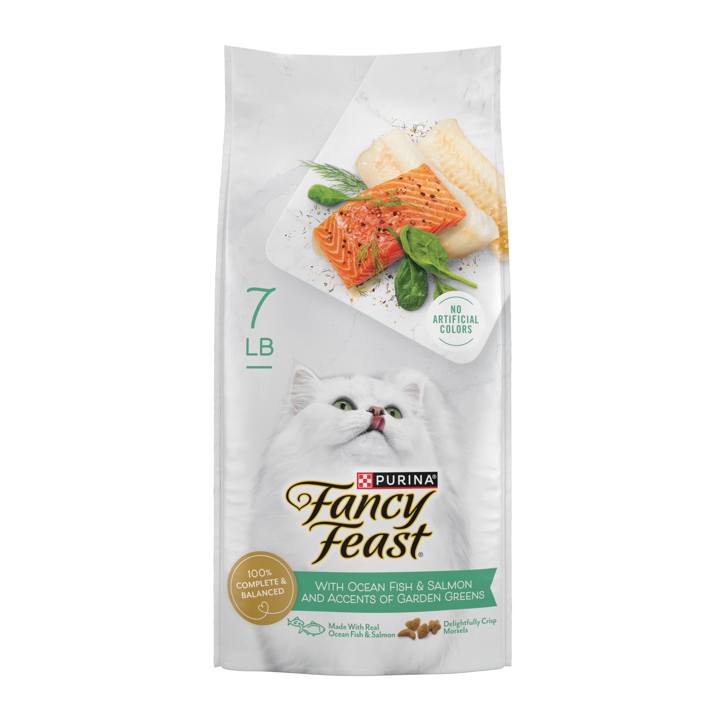 Purina Fancy Feast Dry Cat Food with Ocean Fish and Salmon - 7 lb. Bag