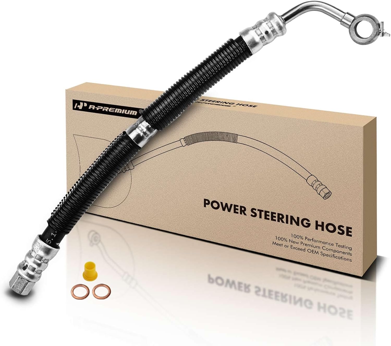 A-Premium Power Steering Pressure Hose Line Assembly Compatible with Chrysler Sebring Dodge Stratus Mitsubishi Eclipse 2001-2005 Galant V6 3.0L From Pump