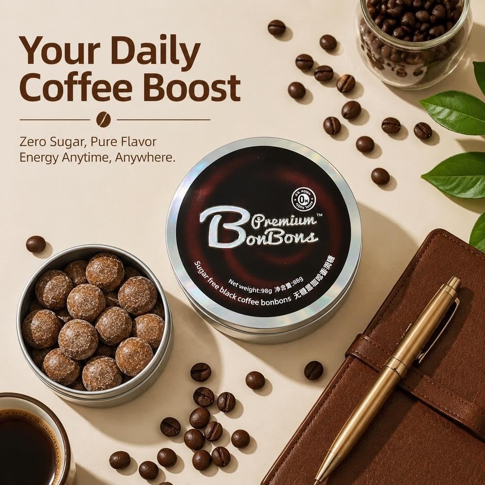 Zuckerfreies Kaffeebonbon, 98g-Dose