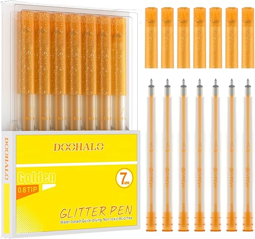 DOOHALO Bolígrafo dorado con purpurina de gel para Cricut Maker 3MakerExplore 3Air 2Air Gel Gollter marcadores variados puntos para dibujar
