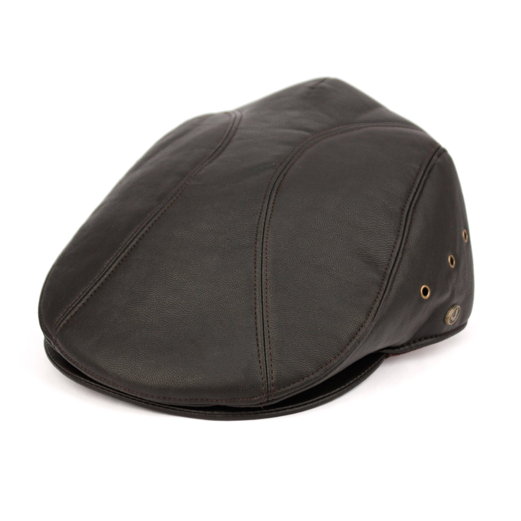 Epoch hats Fuax Leather Ivy Cap (L/XL (59CM), Brown)