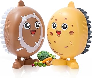 Vegetable Brush Scrubber, Potato Mushroom Scrubber Brush Cleaning Veggie Fruit Wash Cleaner for Food, 2 Pcs