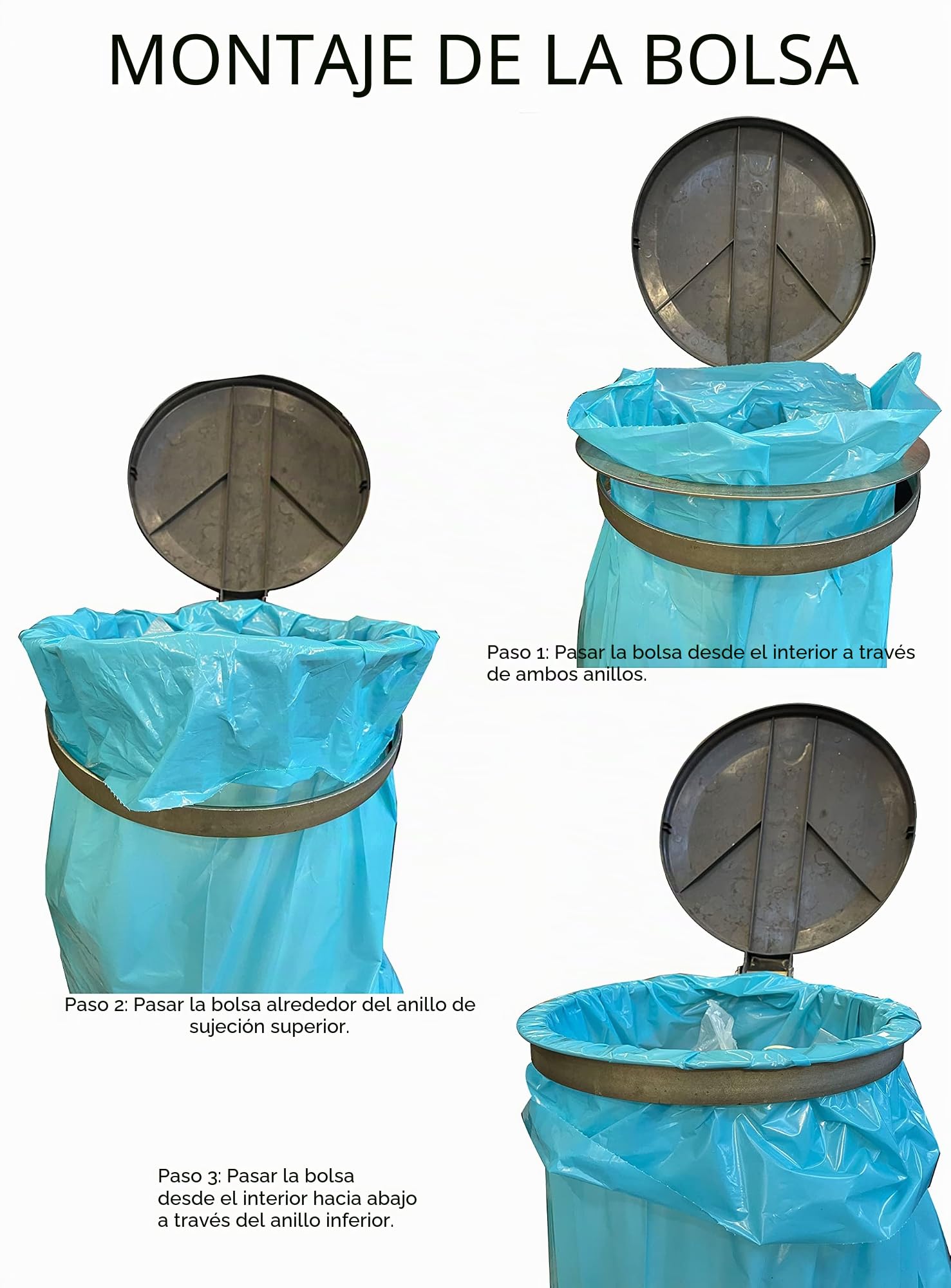 Quick Star - Soporte para bolsas de basura (120 L, chapa de acero), color amarillo