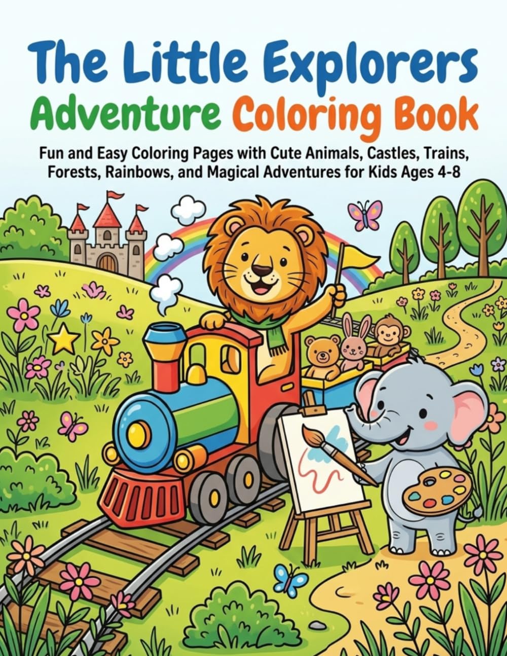 The Little Explorer Adventure: Fun & Easy coloring book with cute animal