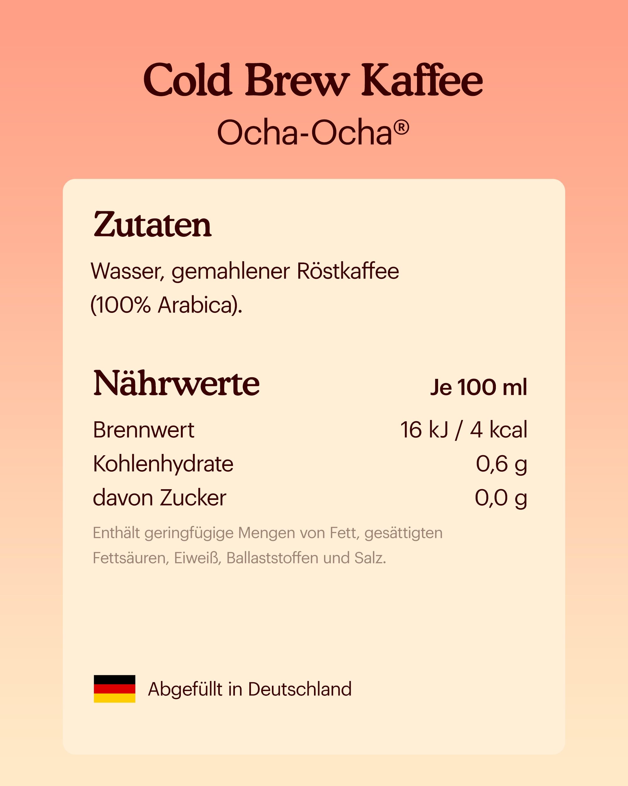 Cold Brew Coffee 24er Pack - cremig und mild - ohne Zucker - ohne Milch - vegan und kalorienarm - Kaltgebrühter Kaffee to Go (24x200ml)