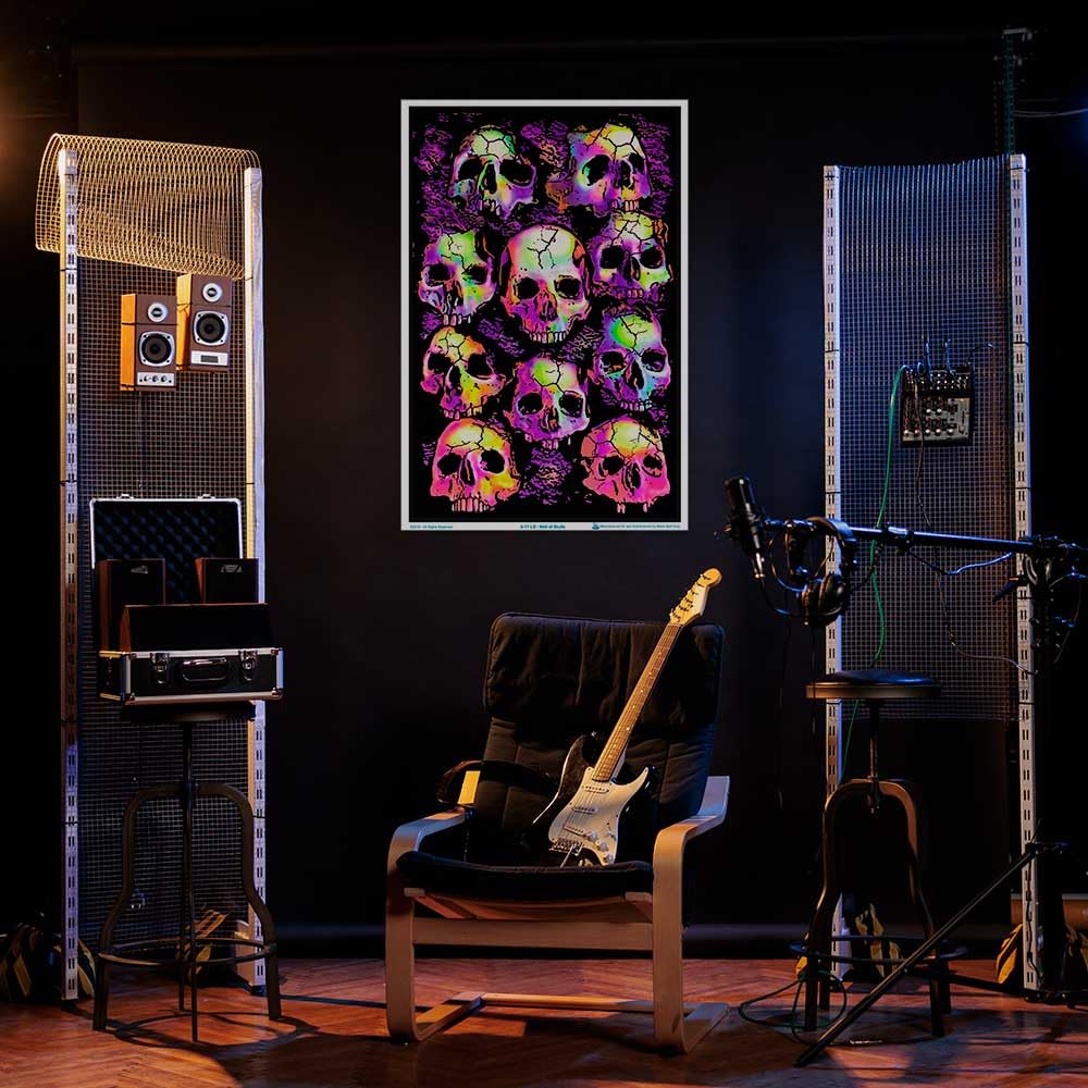 Amazon.com: Wall of Skulls - Laminated Blacklight Poster - 23.5