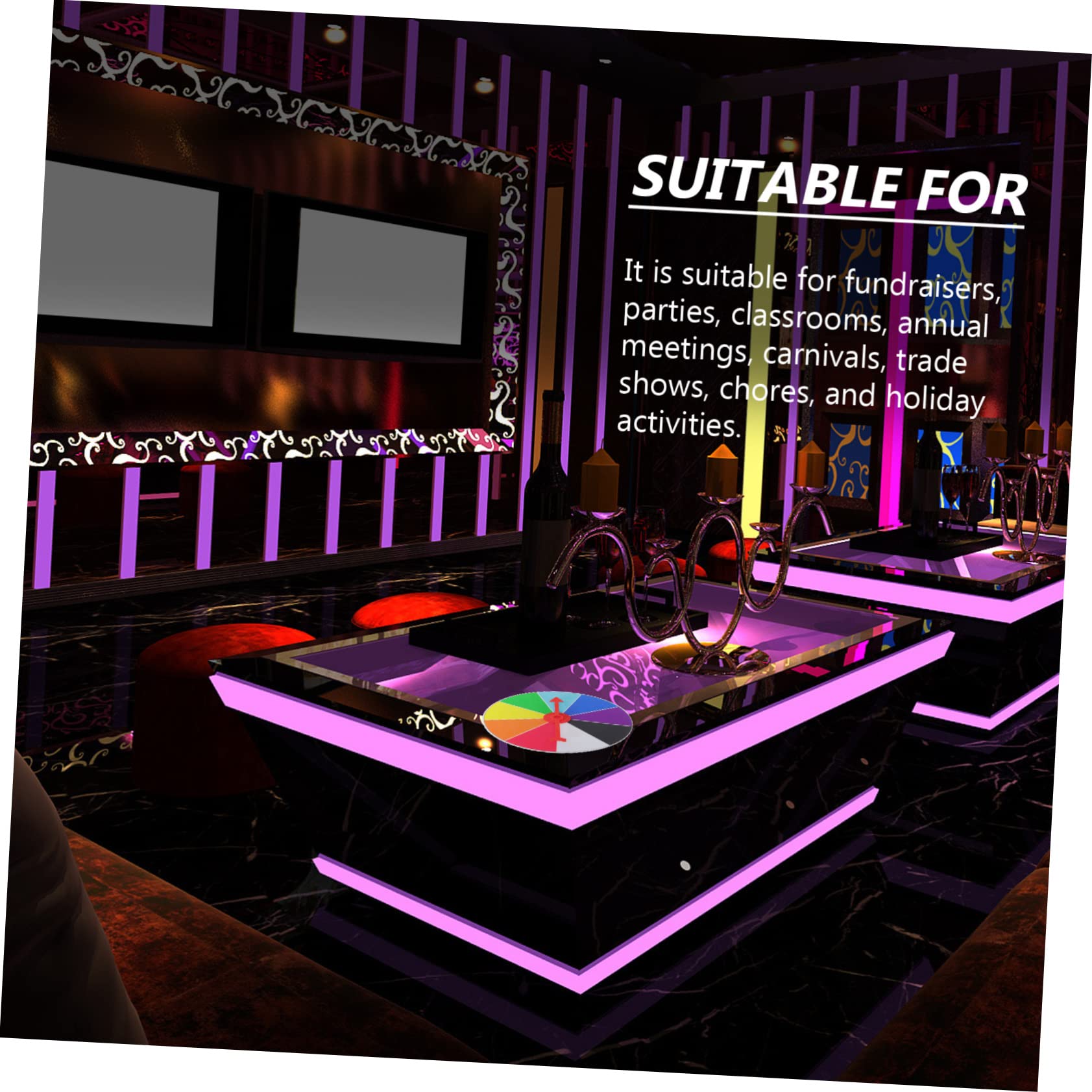 MOLUCKFU 5 pcs Wall Hanging Prize Wheel Game for Raffles Parties and Teaching Activities Portable and Fun Game Prop for Adults Random Color