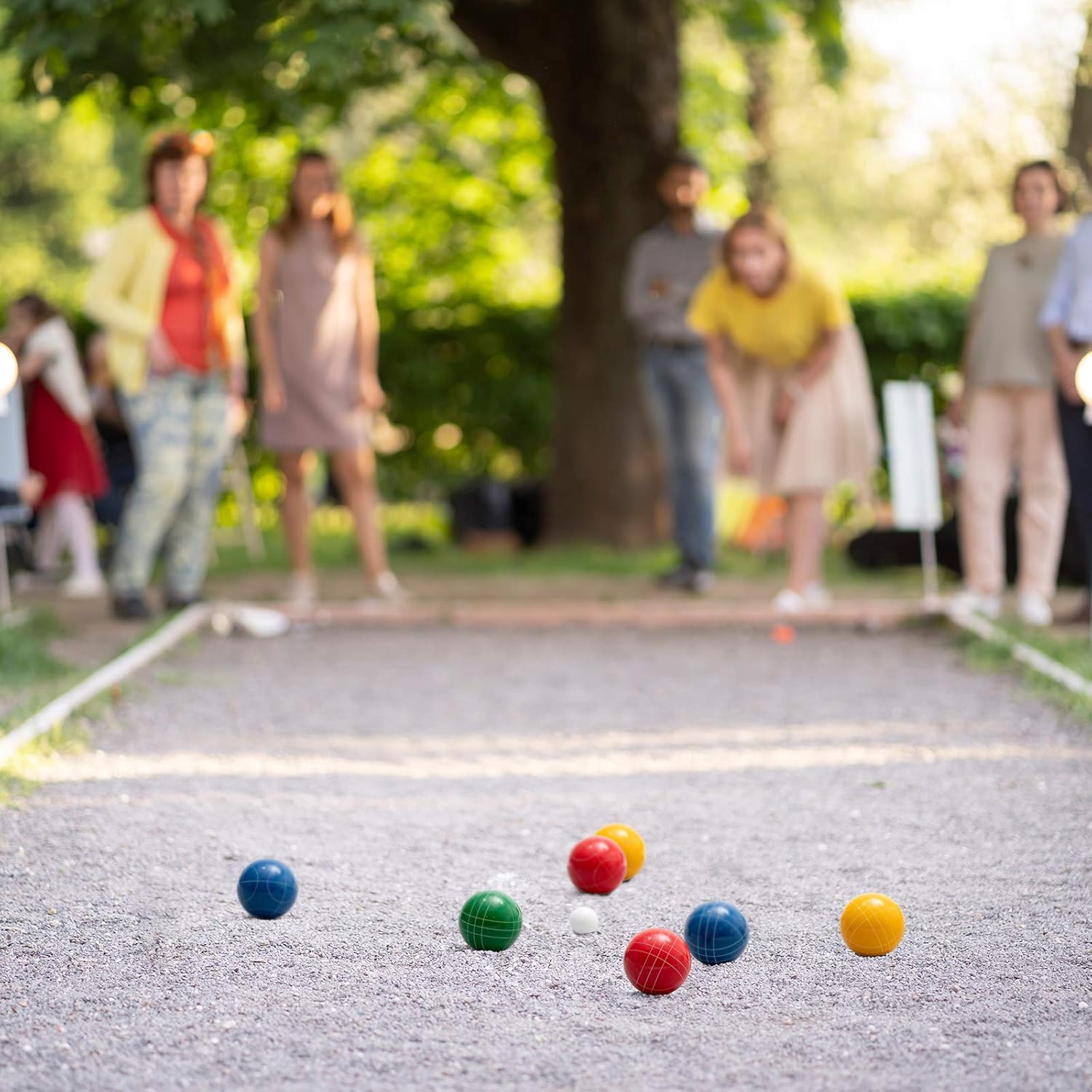 Crobyi Bocce Balls Set, 90mm Regulation Size, Durable Beach/Yard/Lawn Game for Kids, Adults and Family. Including 8 Bocce Balls, Pallino, Measuring Rope and Carrying Bag. : Sports & Outdoors