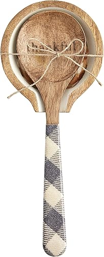 Miniatura 2 de Mud Pie Juego de agradecimiento, cuchara de 11 1/2 pulgadas | Descansa 5 1/4 x 5 pulgadas, multicolor