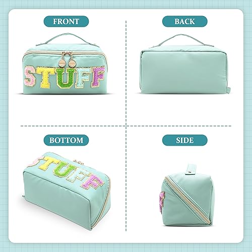 Miniatura 6 de LONEDREAM Bolsa de cosméticos de viaje de gran capacidad, bolsa de maquillaje, bolsa de cosméticos grande de nailon portátil, bolsa de maquillaje de