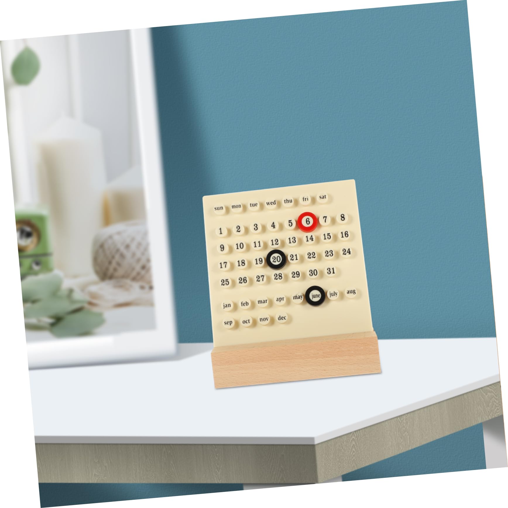 Amazon.co.jp: CANIGHT 永久カレンダー 卓上カレンダーブロック