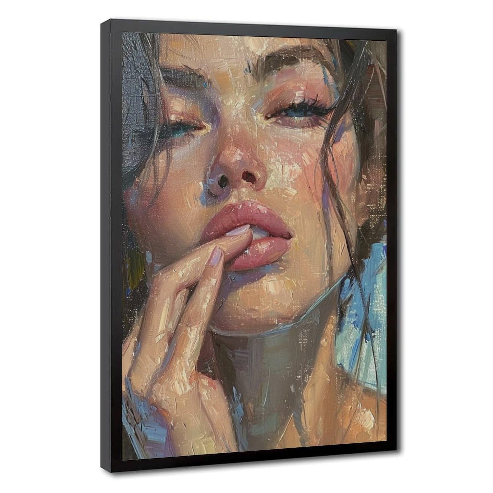 Bareronor Preppy Woman Portrait Canvas Poster Bedroom Decor Landscape Office Room Decor Gift 20" L X 30" W