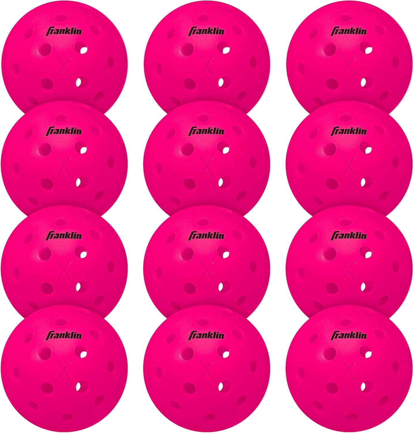 Franklin Sports X-40 Outdoor Pickleballs - Official Ball of USA Pickleball, APP Tour + US Open - Regulation Size