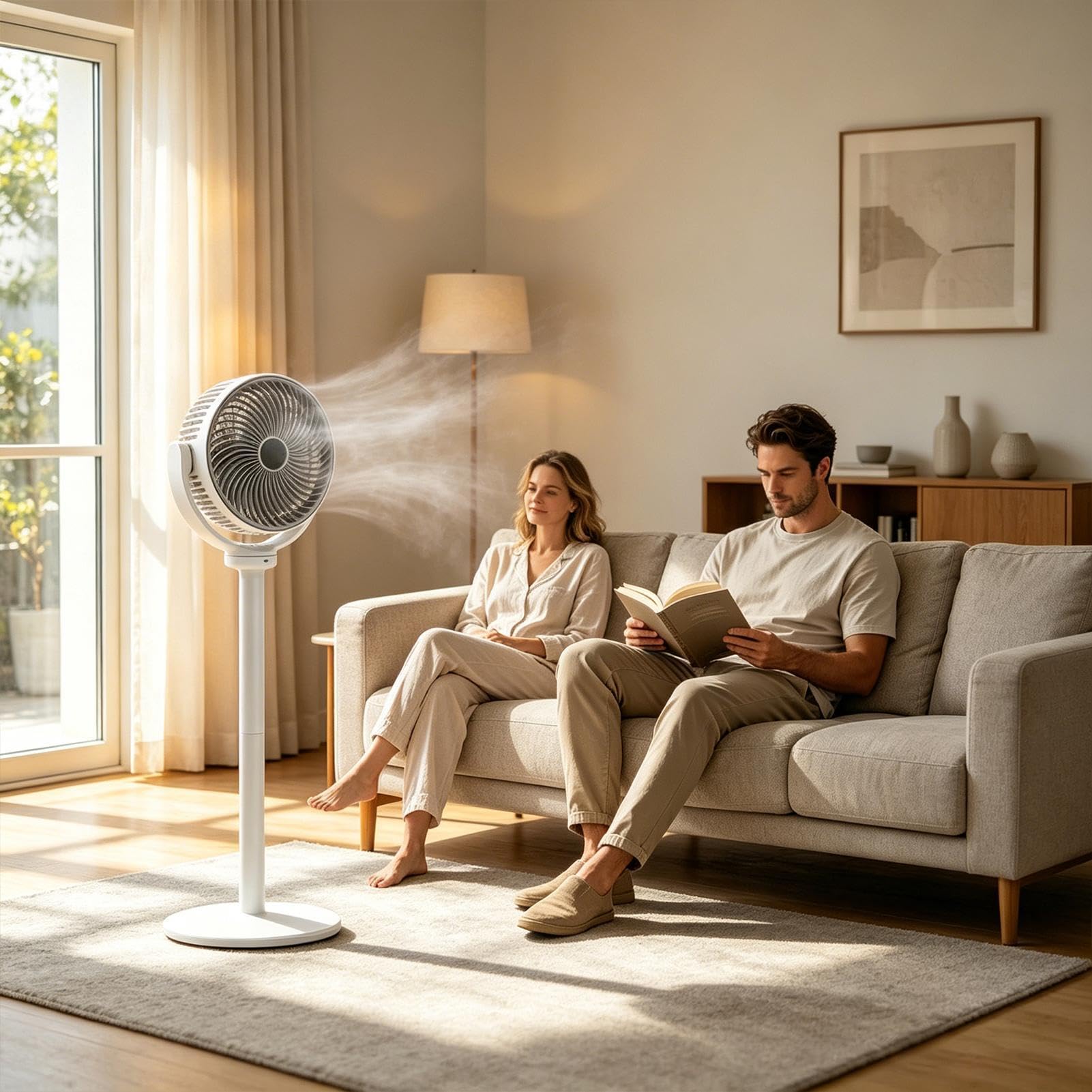 Ventilador de Pie Recargable Potente Silencioso Portátil