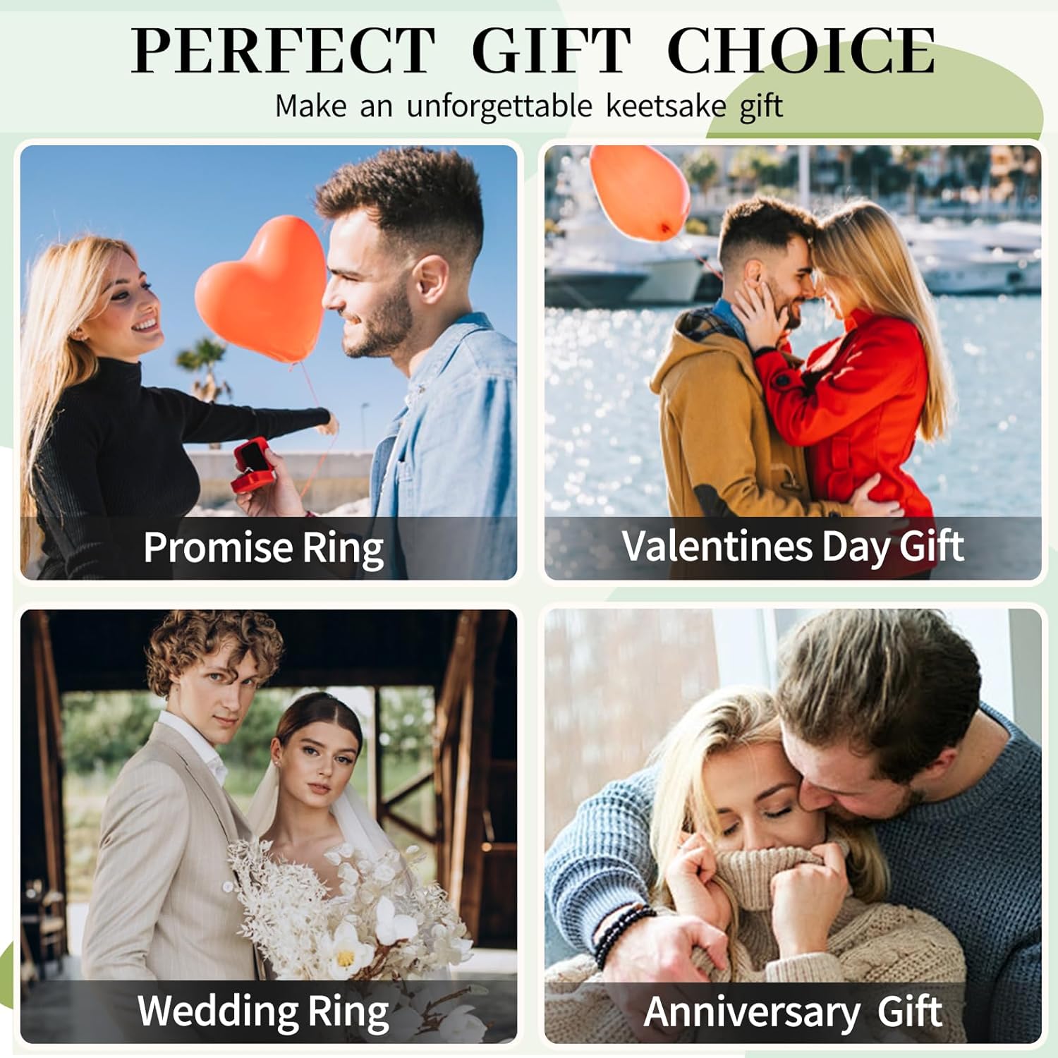 Personalized 925 Sterling Silver Matching Couple Rings-Moss Agate Ring, Promise Ring Set, Engagement Ring for Couples, Valentines Gifts for Women Men