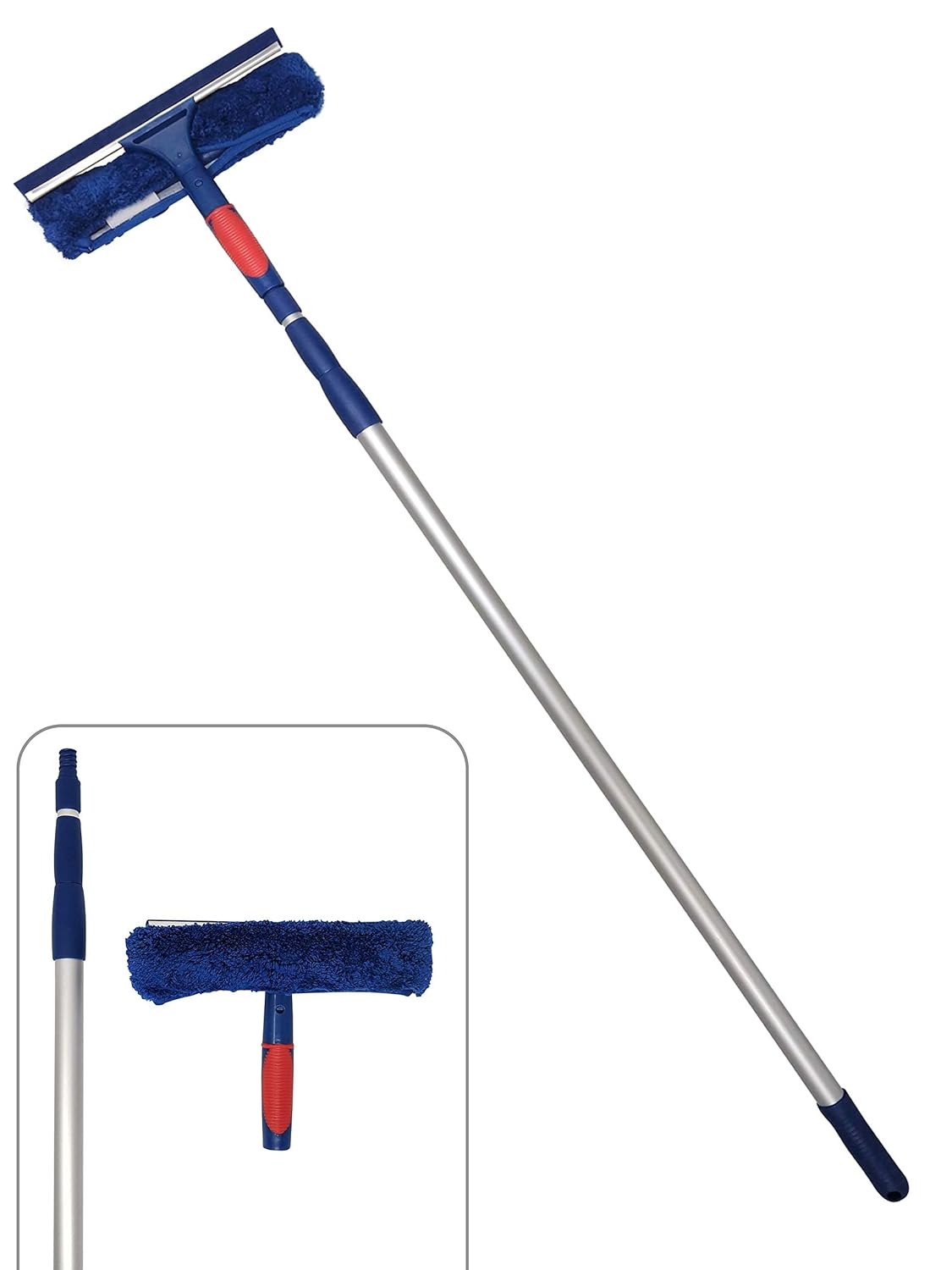 410 Foot Window Cleaner Rubber Squeegee and Microfiber Washing