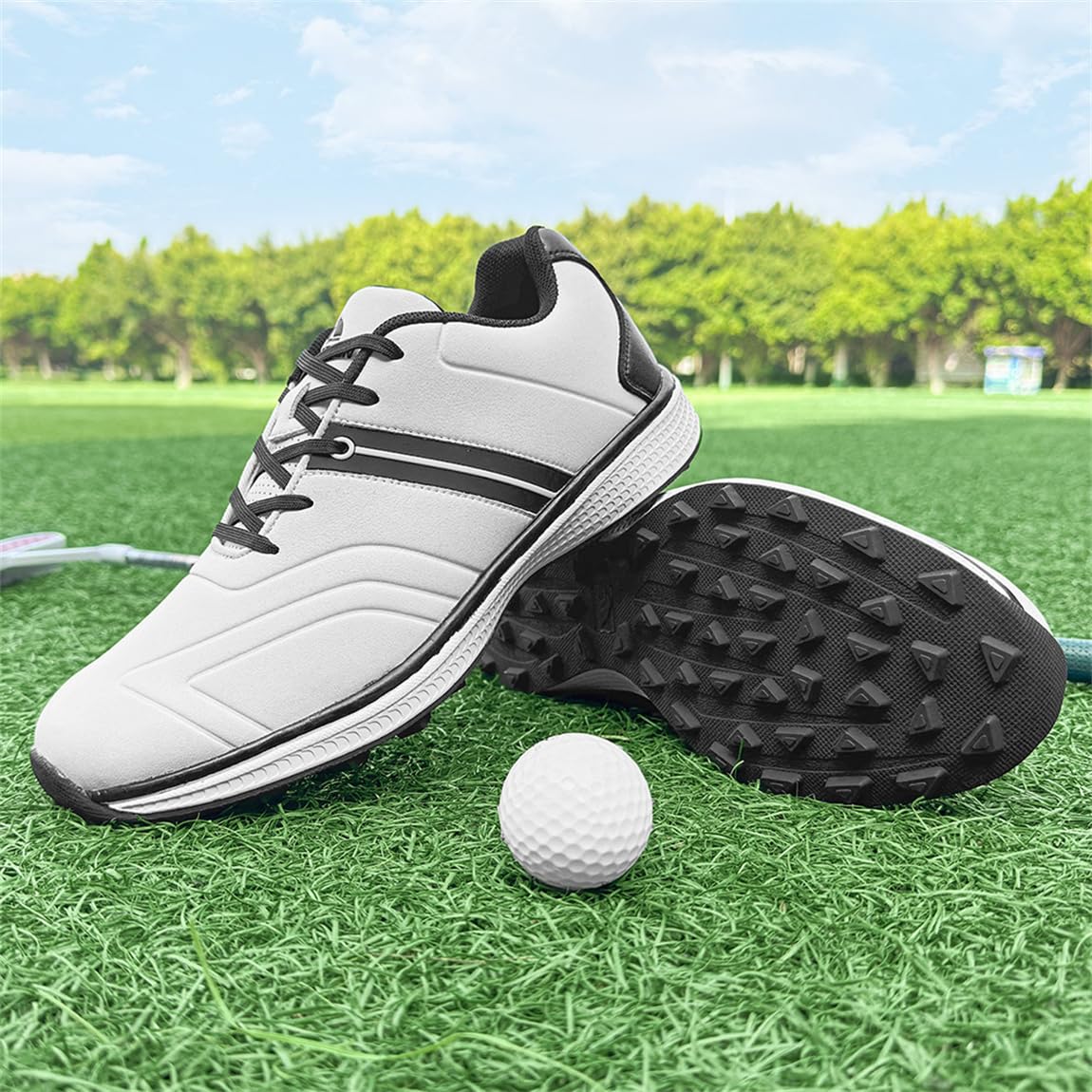 Zapatillas De Golf De Moda para Damas Zapatos Antideslizantes para Caminar con Cordones para Golfistas Flexibles Entrenadores Deportivos De Atletismo Flexibles