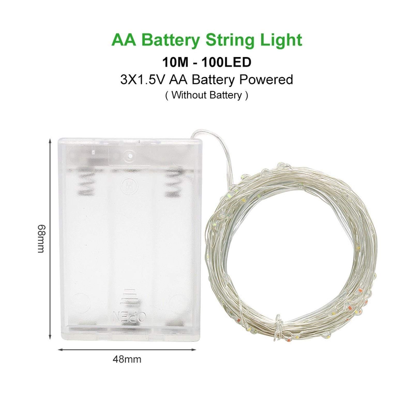 2M 5M 10M LED Cadena de Luces AA Batería Hada Garland Lámpara Iluminación de Vacaciones para árbol de Navidad Decoración de Fiesta de Boda
