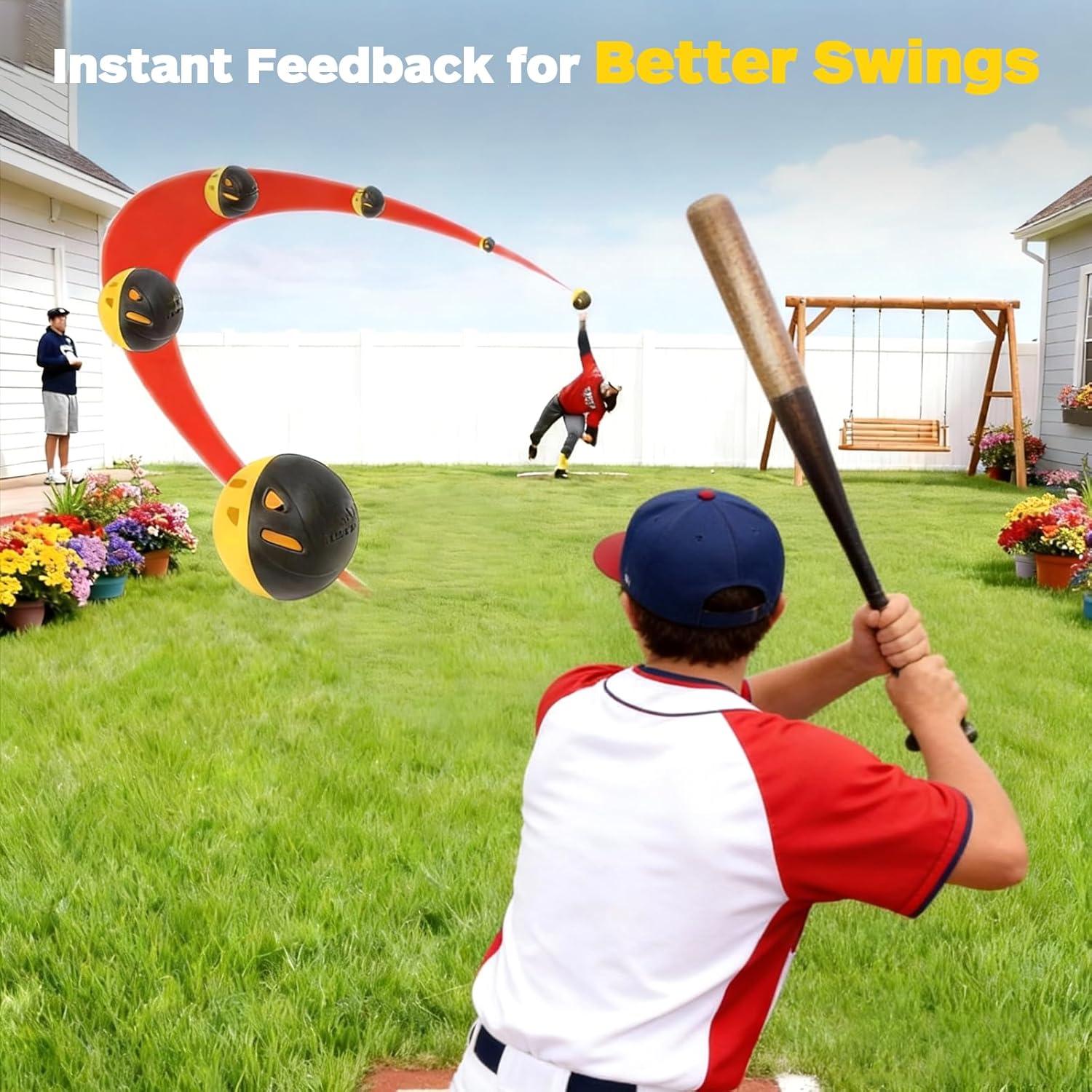 PodiuMax Limited Flight Baseballs, Wiffle Balls 12 Pack, Baseball Wiffle Balls for Hitting, Improve Swing Mechanics & Pitching Control, Perfect for Backyard Training - Image 2