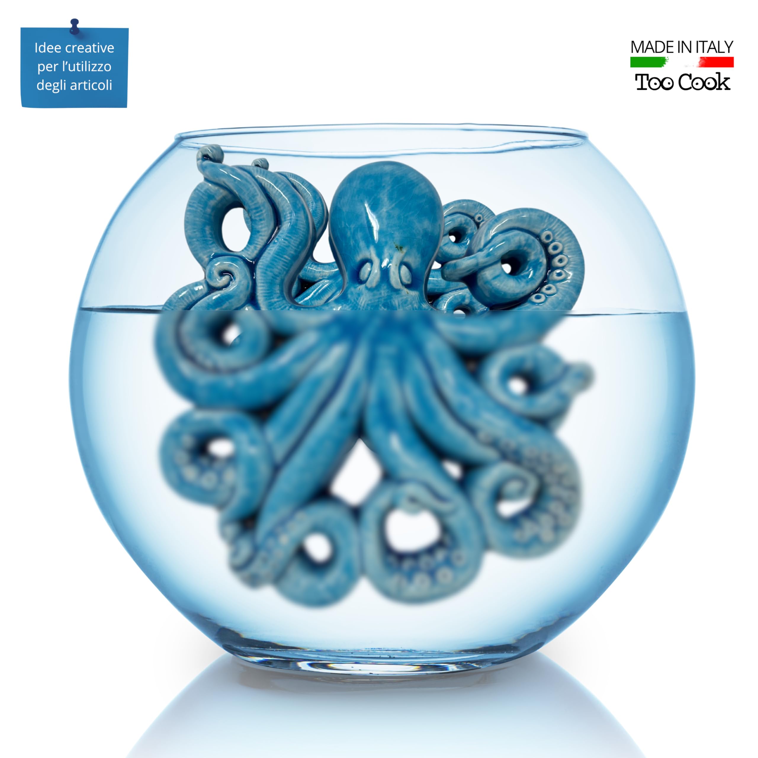 Cavalluccio Marino In Ceramica Blu - Decorazione Murale Artigianale Made In Italy - Foto 5