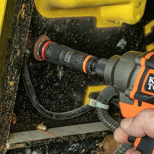 Miniatura 4 de Klein Tools 66077 - Llave de impacto para atornillador, tamaños de 7/16 y 3/8 pulgadas, uso con llaves de impacto compactas Klein Tools BAT20CW,