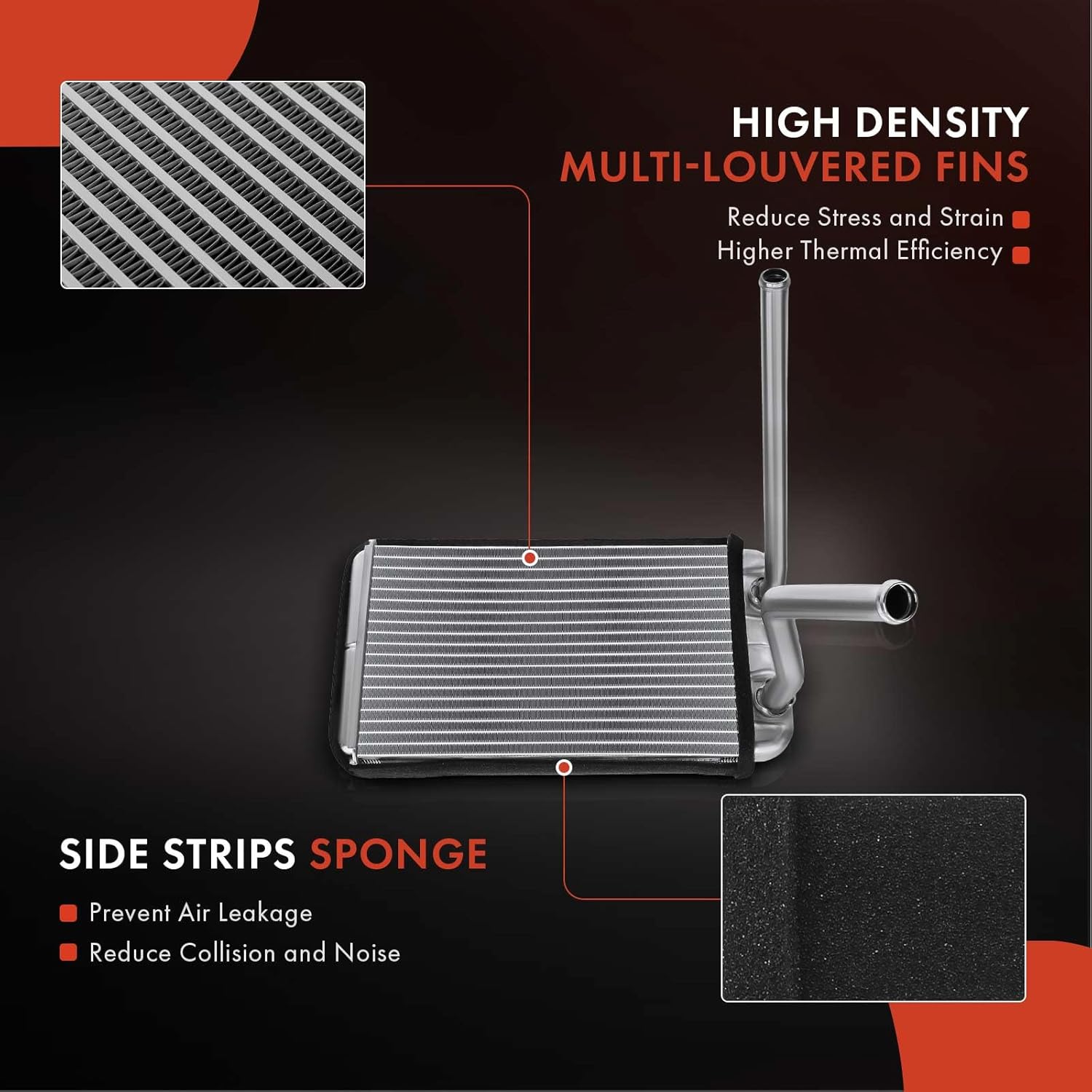 A-Premium HVAC Heater Core Compatible with Buick Park Avenue 1997-2005 & Cadillac DeVille 2000-2005 Seville 1998-2004, 3.8L 4.6L