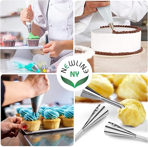 Miniatura 4 de NewlineNY - Juego de puntas de glaseado para decoración de postres, tartas, tartas, 13 patrones, juego de puntas