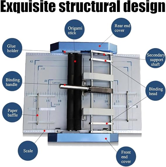Booklet Making Machine - A3 Brochure Stapler Folding Machine -Booklet Maker - Paper Folding and Binding Machine - Automatic Book Binding Stapler