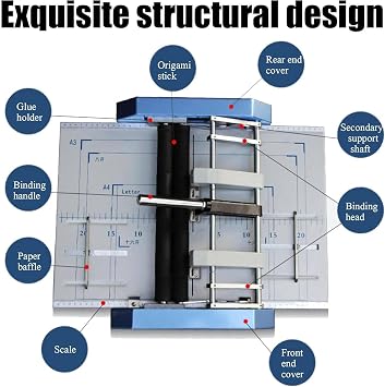 Booklet Making Machine - A3 Brochure Stapler Folding Machine -Booklet Maker - Paper Folding and Binding Machine - Automatic Book Binding Stapler