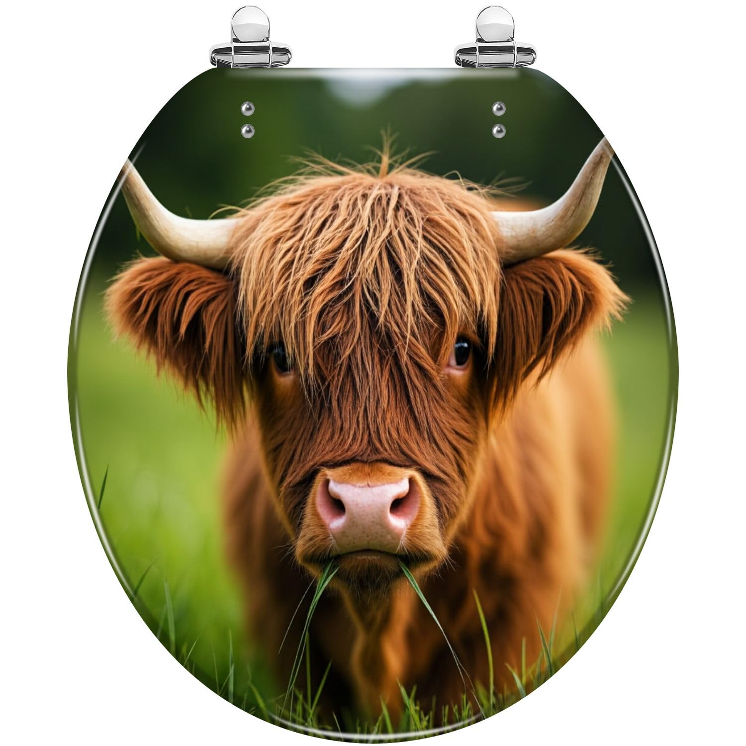 Abattant de toilette décoratif rustique pour une ambiance de campagne verte prairie