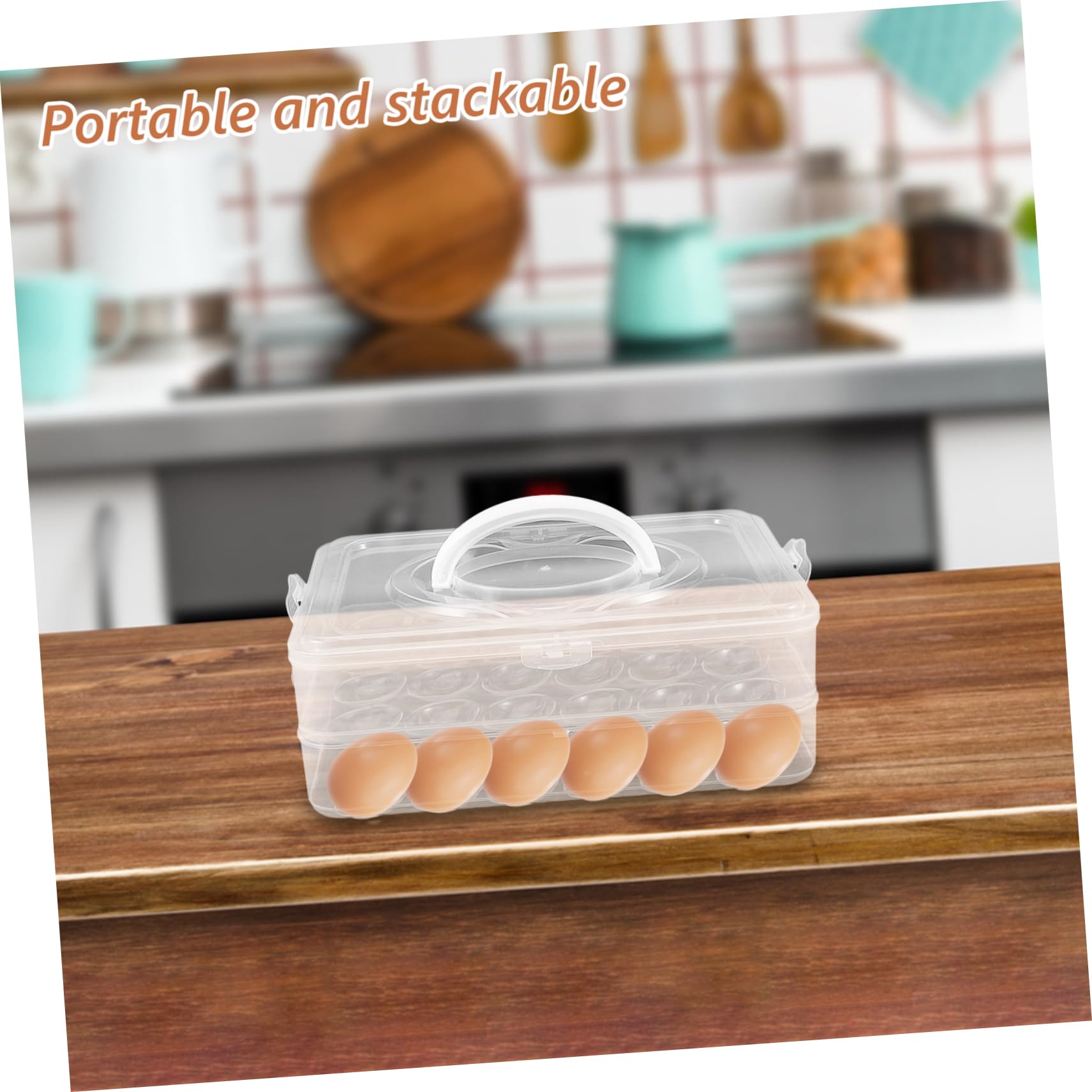 COLLBATH Eierhalter Aus Kunststoff Mit Deckel Stapelbar Für 48 Eier Eier-aufbewahrungsbox Transparent Für Kühlschrank Und Küche