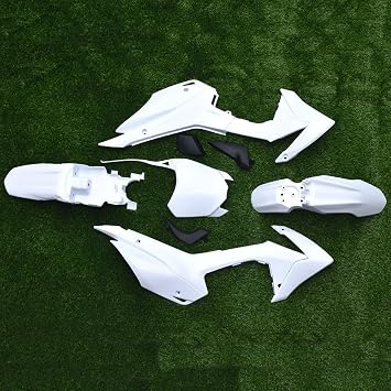 CRF110 Plastic Fairing Kit, Motorcycle Fender Cover Fits for CRF 110 2013 2014 2015 Dirt Pit Bike Motocross Off Road Motorcycle white