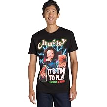 Chucky T-Shirt Mens Its Time to Play Short Sleeve Graphic Print Top