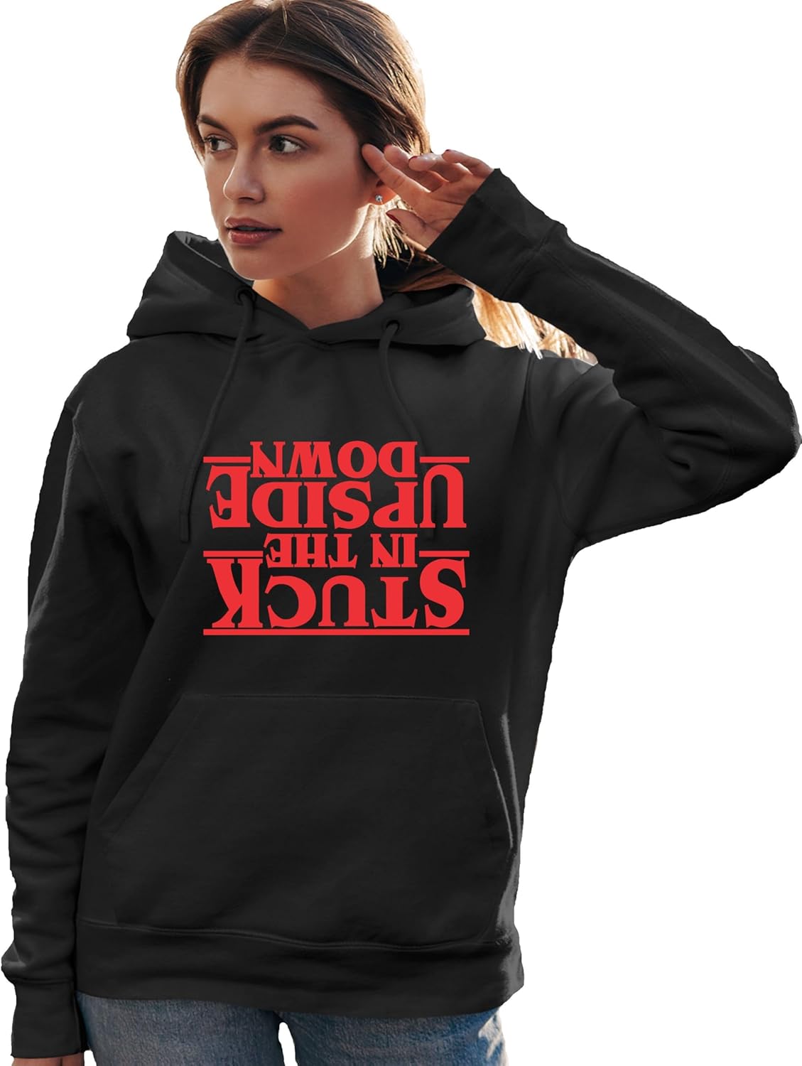 Go All Out Stuck In The Upside Down Mens Women Youth Sweatshirt Hoodie