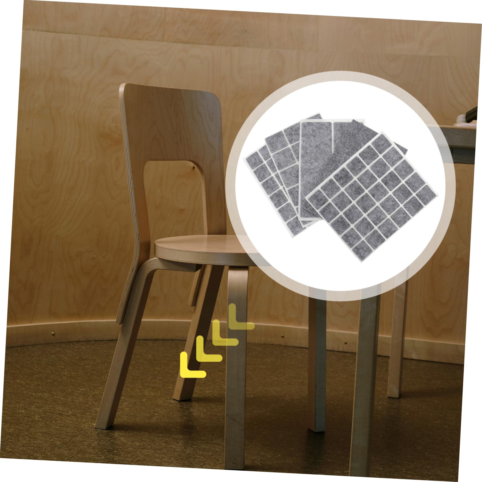 SHINEOFI 2 Series Almohadilla Antideslizante para Patas De Silla De Exterior Almohadillas Antideslizantes De Fieltro Gris 5 Piezas