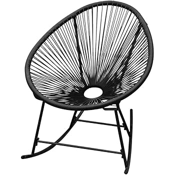 Amazon De Vidaxl Gartenstuhl Schaukelstuhl Schwingstuhl Stuhl Korbsessel Gartensessel Gartenmobel Lounge Balkonstuhl Rattanstuhl Schwarz Poly Rattan