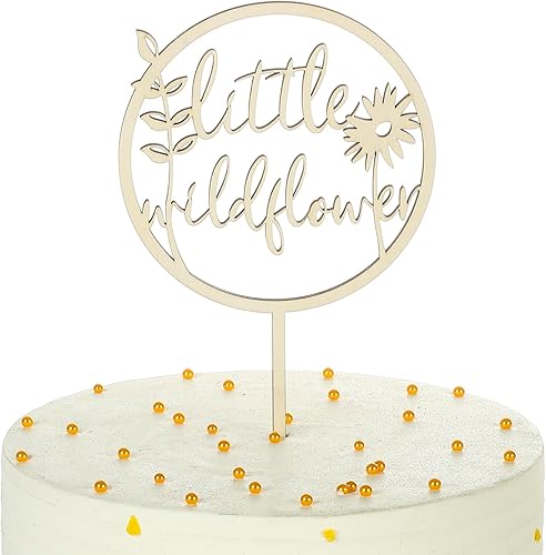 Miniatura 5 de Decoración para tartas de flores silvestres pequeñas, decoración de pastel de cumpleaños, decoración de pastel de madera, madera rústica, decoración