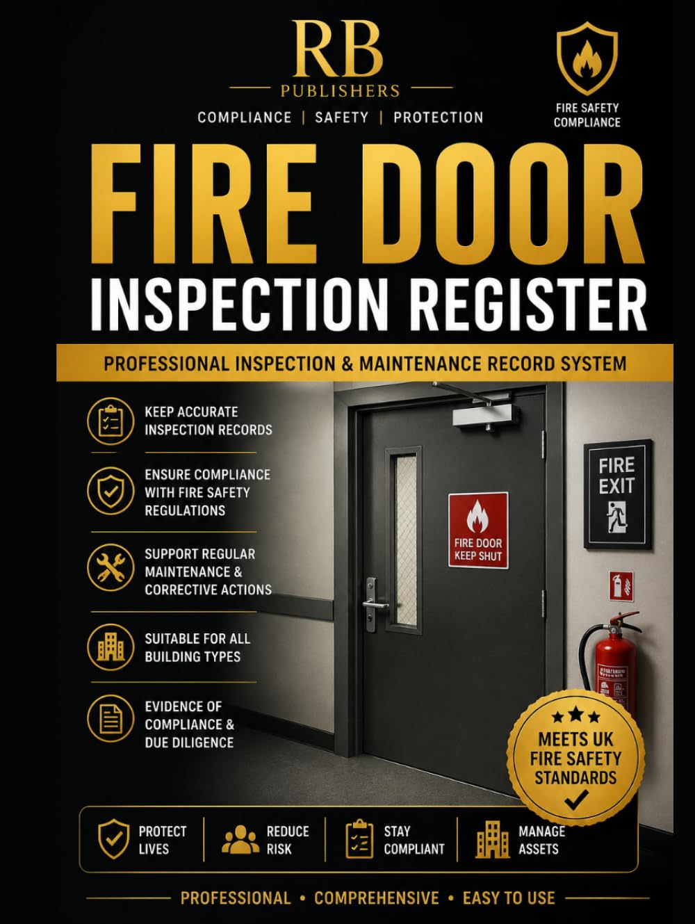 Fire Door Inspection Register: Complete Fire Door Compliance & Maintenance Record Book | Inspection Checklists, Defect Tracking, Corrective Actions, ... Logs and Audit-Ready Documentation System