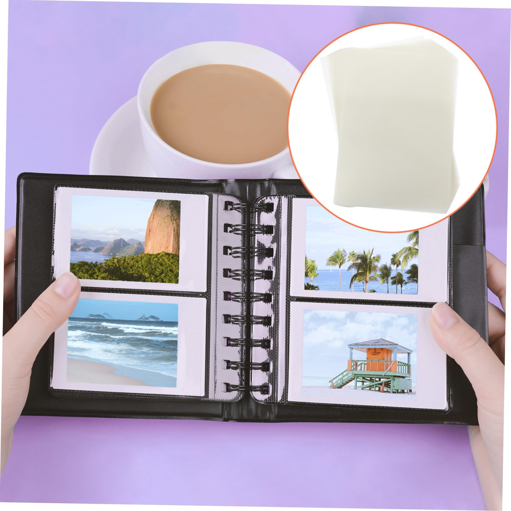 Film de Plastification A4 Imperméable Anti-rayures en Pvc, 100 Pièces, pour Documents, Photos et Cartes, Protection Contre L'eau