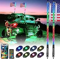 Vista 10 de OHMU Kit de 2 luces LED de látigo de 3 pies y luces de roca de 3ª