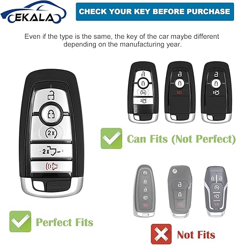 Miniatura 8 de EKALA Funda para llavero Hyundai con llavero de cuero funda protectora de TPU suave para llavero de automóvil funda completa para Hyundai Tucson