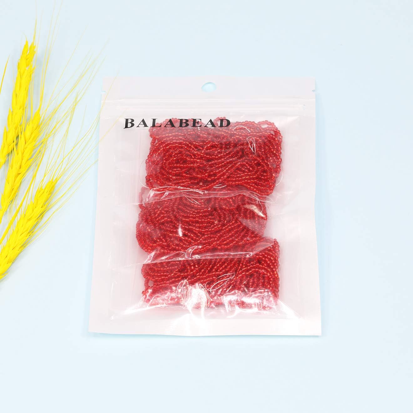 11/0 Glass Seed Beads Hanks (3 Meters, 6000pcs), 9 Meters String Red Silver Lined Strand Hanks - Image 3